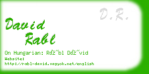 david rabl business card